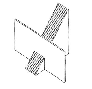 un dessin d'un escalier coupé par un mur